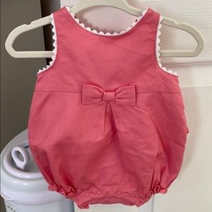 NWT 0-3 mo. Coral bubble romper Janie & Jack